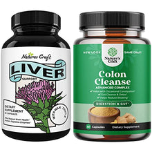 Load image into Gallery viewer, Bundle of Liver Support Supplement &amp; Probiotic Colon Body Cleanse &amp; Detox Supplement - Perfect for Both Men &amp; Women - Improves Gut Health &amp; Boosts Immunity - Milk Thistle, Artichoke - 60 Capsules
