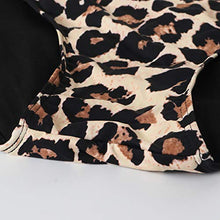 Load image into Gallery viewer, RXRXCOCO Women V Neck One Piece Swimsuits Tummy Control Ruched Swimwear Halter Bathing Suit Leopard Small
