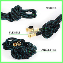 Load image into Gallery viewer, Expandable Garden Hose, Flexible Yard Hose, Durable Water Hose, 8 Function Spray Nozzle, 3/4" Solid Brass Connectors, Lightweight Expanding Flexible Water Hose-50FT
