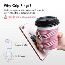 Load image into Gallery viewer, Velvet Caviar Cell Phone Ring Holder - Finger Ring &amp; Stand - Improves Phone Grip Compatible with iPhone, Galaxy and Most Cases (Except Silicone/Leather) - Blue Opal Marble
