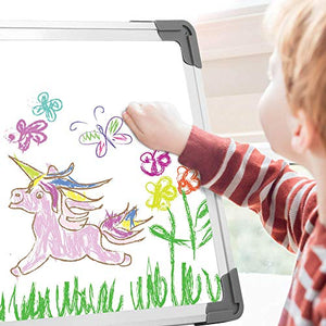 Small Dry Erase White Board – Mini Magnetic Desktop Foldable Whiteboard Easel for Kids Education with Three Pens, Two Magnets – TSJ OFFICE