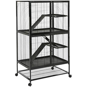 AmazonBasics Small Animal Metal Pet Cage with Wheels, Two-Story (63-Inch)