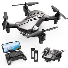 Load image into Gallery viewer, DEERC D20 Mini Drone for Kids with 720P HD FPV Camera Remote Control Toys Gifts for Boys Girls with Altitude Hold, Headless Mode, One Key Start Speed Adjustment, 3D Flips 2 Batteries, Silver
