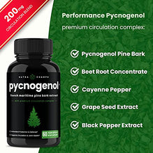 Load image into Gallery viewer, Pycnogenol Pine Bark - Premium Supplement with 200mg Herbal Complex for Circulation, Blood Flow &amp; Nitric Oxide Production - Superior Absorption &amp; Results with Black Pepper Extract
