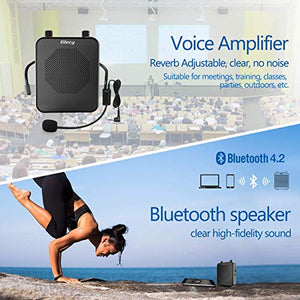 Giecy Voice Amplifier Portable Bluetooth 30W 2800mAh Rechargeable PA System Speaker for Multiple Locations Such as Classroom, Meetings and Outdoors