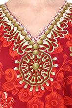 Load image into Gallery viewer, Kaftan Tunic Kimono Dress Ladies Summer Women Evening Maxi Party Plus Size 6-12,Red
