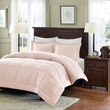 Load image into Gallery viewer, Madison Park Sarasota All Season Microcell Down Alternative Box Quilted Comforter Mini Set, Full/Queen, Blush
