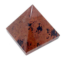 Load image into Gallery viewer, Energized Gemstones Pyramids 1.75"-2" Inch - Healing Gemstone Crystals - Lapis Crystal Quartz Green Jade Fluroite Iolite Pyrite Aventurine Amethyst Tourmaline Citrine (Mahogany Obsidian)
