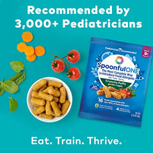 Load image into Gallery viewer, SpoonfulONE Early Allergen Introduction Crunchy Puffs | Smart Feeding Snack Food for an Infant or Baby 9+ Months | Certified Organic (Garden Veggie, 7 Pack)
