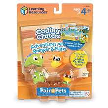 Load image into Gallery viewer, Learning Resources Coding Critters Pair-A-Pets Dinos Romper &amp; Flaps, Screen-Free Early Coding Toy For Kids, Interactive STEM Coding Pet, Kids Dinosaur Toy, 5 pieces, Ages 4+
