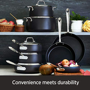 All-Clad E785S264/E785S263 HA1 Hard Anodized Nonstick Dishwasher Safe PFOA Free 8 and 10-Inch Fry Pan Cookware Set, 2-Piece, Black