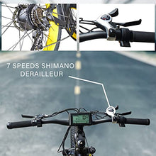 Load image into Gallery viewer, vtuvia Electric Bike for Adults, 26&quot; 4.0 Fat Tire Ebikes, 48V 13Ah Removable Lithium-Ion Battery Waterproof City Bicycle Electric 7 Speeds Gear, Hunting Beach Snow Electric Bicycles (Yellow)
