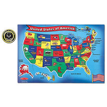 Load image into Gallery viewer, Melissa &amp; Doug USA Map Floor Puzzle (51 pcs, 2 x 3 feet)
