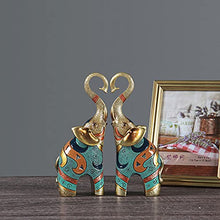 Load image into Gallery viewer, SUGUTEE Good Luck Large Elephant Statue Decorations for Home, Elephant Figurines Statues Home Decor, Elephant Gifts, Elephant Figurines with Trunk Up ( 2 Pcs Medium )
