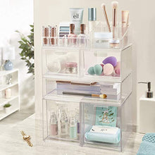 Load image into Gallery viewer, STORi Audrey Stackable Cosmetic Organizer Drawers 4-1/2&quot; Tall | set of 2 Clear
