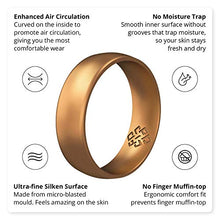 Load image into Gallery viewer, Knot Theory Woodland 3-Pack Silicone Ring for Men - Green Gold Bronze – Breathable Rubber Wedding Band 6mm Size 9 - Anniversary Present for Him - Husband Present from Wife
