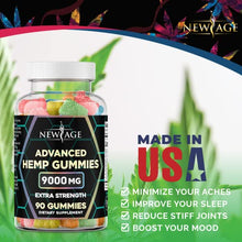Load image into Gallery viewer, New Age Naturals Advanced Hemp Big Gummies 9000mg - Night Time Aid and Reduce Inflammation - Calming Strength Gummy for Adults - Natural Hemp Oil Infused Gummies (180 Gummies)
