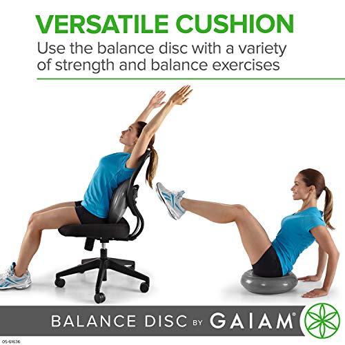Gaiam Balance Disc Wobble Cushion Stability Core Trainer For Home Or Office Desk Chair & Kids Alternative Classroom Sensory Wiggle Seat