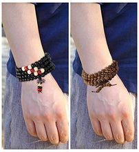 Load image into Gallery viewer, Yadoca 9 Pcs Bead Bracelet For Men Women 108 Mala Beads Bracelets Sandalwood Link Wrist Necklace 8mm Wood Bracelet For Men
