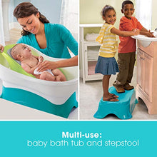 Load image into Gallery viewer, Summer Comfort Height Bath Tub – Elevated and Spacious Baby Bathtub with Newborn Bath Support – Extended Use Features Include Stand-Alone Kneeler and Stepstool
