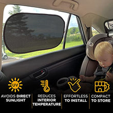 Load image into Gallery viewer, EcoNour Car Windshield Sun Shade + Car Side Window Shade 20"x12" (4 Pack) | Complete Sun Protection | Covers Privacy Blackout | Car Interior Accessories for Sun Heat
