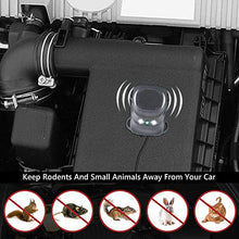 Load image into Gallery viewer, Angveirt Under Hood Animal Repeller Mice Rodent Repellent for Cars Auto Rodent Repellent Keep Mice Out of Car Wire Protection Rodent Repellent Ultrasonic for 12V 24V Car Battery - Grey
