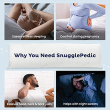 Load image into Gallery viewer, Snuggle-Pedic Full Body Pillow + Zippered Bamboo Body Pillow Protector
