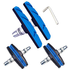 Load image into Gallery viewer, Bike Brake Pads Set, Alritz 3 Pairs Road Mountain Bicycle V-Brake Blocks Shoes with Hex Nut and Shims, No Noise No Skid, 70mm, for Front and Back Wheel
