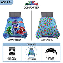 Load image into Gallery viewer, Franco Kids Bedding Super Soft Microfiber Reversible Comforter, Twin/Full, PJ Masks
