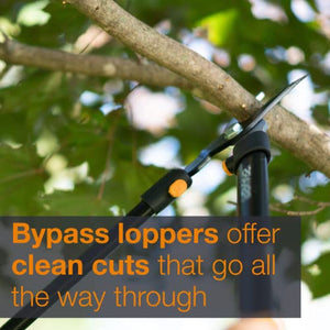 Fiskars Gardening Tools: Bypass Lopper, Sharp Precision-ground Steel Blade, 28” Tree Trimmer (391461-1003)