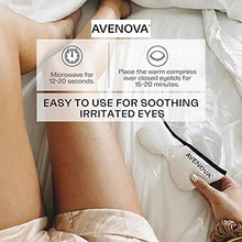 Load image into Gallery viewer, Avenova Moist Heating Eye Compress Mask – Reusable &amp; Microwavable Eye Mask Provides Relief from Allergies, Sinuses, Headaches, Puffy and Irritated Eyes, Dry Eyes, Blepharitis, and Styes
