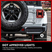 Load image into Gallery viewer, FieryRed LED Tail Lights With 3rd Brake Light For 2018-2020 Jeep Wrangler JL
