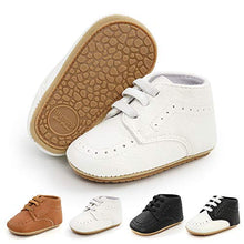Load image into Gallery viewer, Meckior Infant Baby Boys Girls Classic PU Leather Wedding Loafers Brogue Toddler Oxford Dress Shoes First Steps Walking Flat Lazy Crib Shoe
