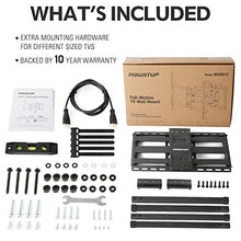 Load image into Gallery viewer, MOUNTUP Full Motion TV Wall Mount Bracket for 42-70 Inch Flat Screen/Curved TVs, Wall Mount TV Bracket - Articulating Arms with Smooth Extension, Swivel, Tilt, Max VESA 600x400mm and 100LBS, MU0012
