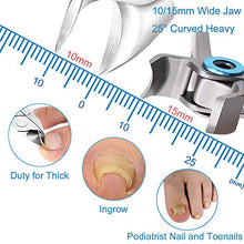Load image into Gallery viewer, Thick Toenail Clippers, Mens Nail Clippers for Large Big Thick Nail and Toenail Senior Nail Clippers with Easy Grip Rubber Handle for Podiatrist/Ingrown/Seniors/Professional
