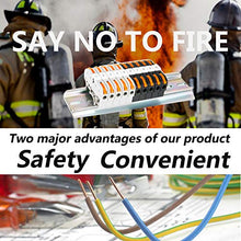 Load image into Gallery viewer, DIN Rail Terminal Blocks Kit, with 20pcs Universal Compact Connectors, 2pcs Connection Bar, 2pcs Marker Strip, 2pcs DIN Rail Terminal End Block, 20pcs Screws, with Transparent Storage Box, 28-12 AWG
