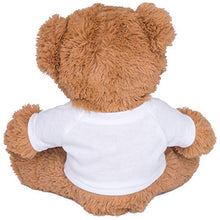 Load image into Gallery viewer, Cute Custom Teddy Bear with Personalized Custom Text: 8 Inch Brown Teddy Bear Valentine&#39;s Day Stuffed Animal White Shirt CT
