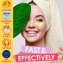 Load image into Gallery viewer, Cedlize Under Eye Collagen Patch, 24K GOLD ANTI-AGING MASK, Pads For Puffy Eyes &amp; Bags, Dark Circles and Wrinkles, With Hyaluronic Acid, Hydrogel, Deep Moisturizing Improves Elasticity, 30 PAIRS
