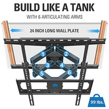 Load image into Gallery viewer, Mounting Dream TV Mount Full Motion TV Wall Mounts for 26-55 Inch Flat Screen TV, Wall Mount TV Bracket with Dual Arms, Max VESA 400x400mm and 99 LBS, Fits 16&quot;, 18&quot;, 24&quot; Studs MD2380-24K TV Mounts
