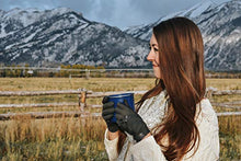 Load image into Gallery viewer, isotoner Women's Spandex Shortie Gloves with Leather Palm Strips, Camel, Small / XLarge
