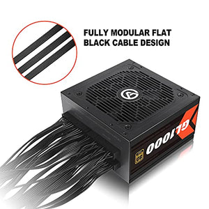 1000W Power Supply 80 Plus Gold Certified Fully Modular PSU (ARESGAME, GL1000)
