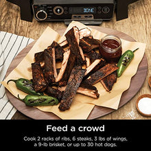 Load image into Gallery viewer, Ninja OG751 Woodfire Pro Outdoor Grill &amp; Smoker with Built-In Thermometer, 7-in-1 Master Grill, BBQ Smoker, Air Fryer, Bake, Roast, Dehydrate, Broil, Ninja Woodfire Pellets, Portable, Electric, Grey
