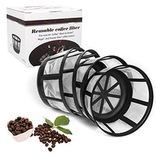 Load image into Gallery viewer, FIFOKICHO Reusable 8-12 Cup Basket Coffee Filter for Most Mr. Coffee and Black &amp; Decker Regal and Procter Silex Coffee Makers BPA Free Dishwasher Safe ECO-Friendly 4 Packs
