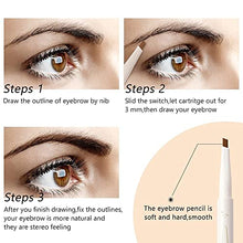 Load image into Gallery viewer, FOCALLURE 2 Pcs Eyebrow Pencil with Spoolie Brush,Sliding Eyebrow Pen Body,Precision Tip Fills and Defines Eyebrows,Waterproof Long Lasting Eyes Makeup,Light Brown
