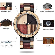 Load image into Gallery viewer, Inverted Geometric Wood Watch Creative Quartz Watch for Men Hand-Made Wooden Watches (Khaki)

