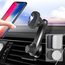 Load image into Gallery viewer, Magnetic Phone Car Mount Holder, Car Air Vent Magnetic Cell Phone Holder with Upgraded Clamp and Strong Magnets for Car Compatible with 4-6.7 Inch Smartphone and Tablets
