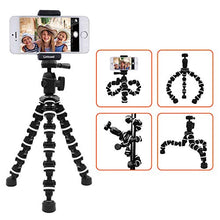 Load image into Gallery viewer, Phone Tripod, Linkcool Octopus Phone Tripod Portable and Adjustable Tripod Stand Holder with Universal Clip and Bluetooth Remote Compatible with Most Smartphones, GoPros, and Digital Cameras
