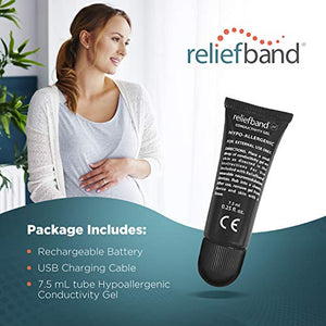 Reliefband Premier Anti-Nausea Wristband | FDA Cleared Nausea & Vomiting Relief for Anxiety, Migraine, Motion Sickness (Car, Air, Train, Sea), Hangover & Morning Sickness | Drug Free (Charcoal)