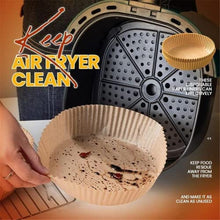 Load image into Gallery viewer, Air Fryer Disposable Paper Liner Non-Stick Liners Baking for Oil-proof Water-proof Food Grade Parchment Roasting (25pcs)
