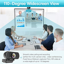 Load image into Gallery viewer, 1080P Webcam,Live Streaming Web Camera with Stereo Microphone, Desktop or Laptop USB Webcam with 110 Degree View Angle, HD Webcam for Video Calling, Recording, Conferencing, Streaming, Gaming
